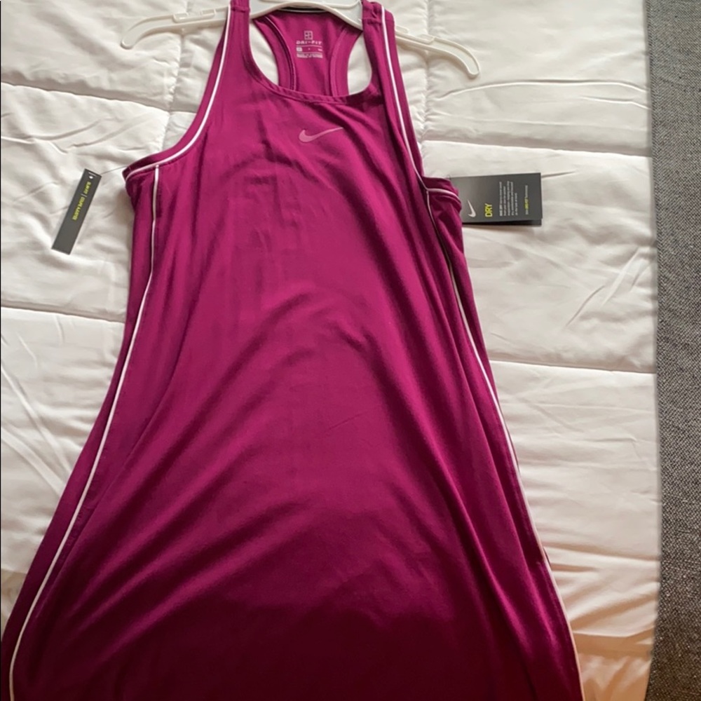 Purple Nike dry court tennis dress